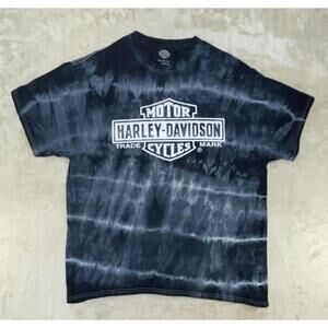 Harley Davidson Motorcycle Museum Tie Dye Mens Short Sleeve Biker T-Shirt  XL